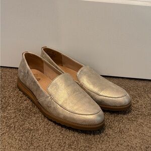 Dr Scholls Gold Loafers